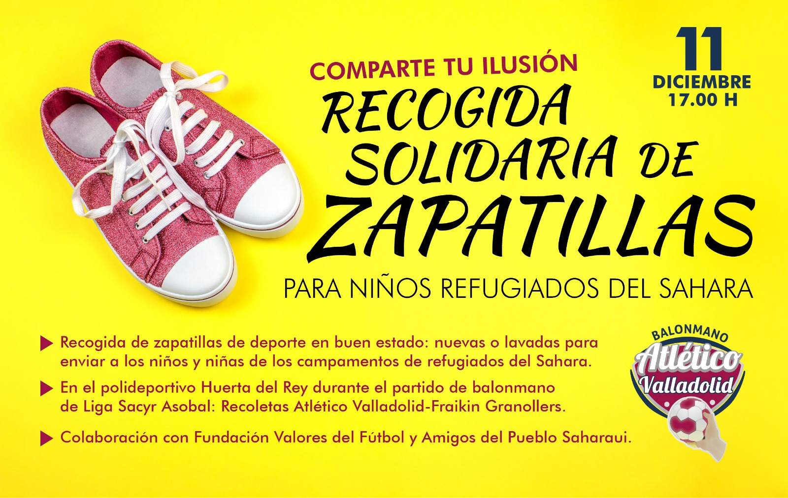 El Recoletas se suma a la recogida solidaria de zapatillas deportivas para los refugiados del Sahara